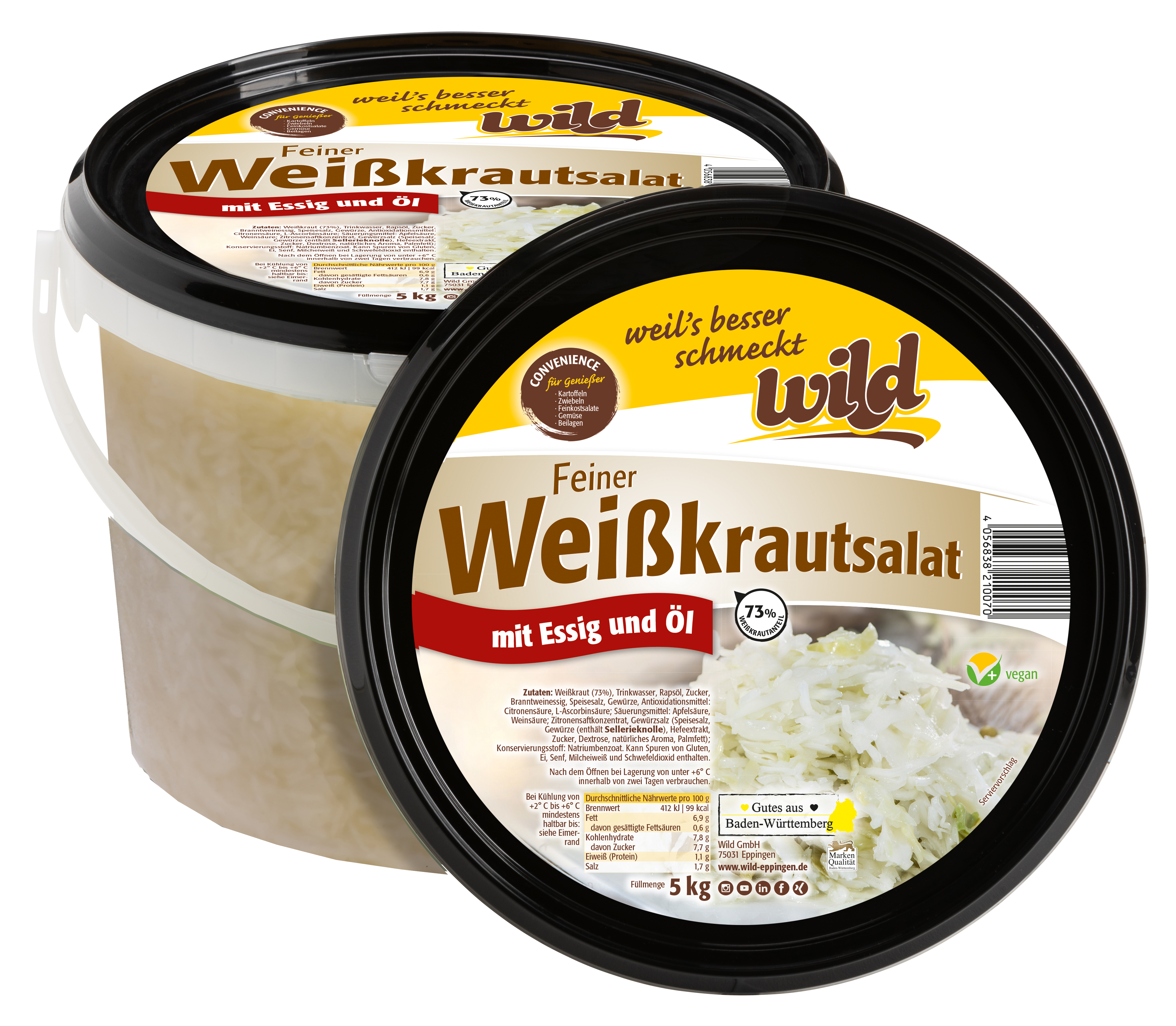 Wild Salate KW31-32 Weißkohlsalat Essig-Öl Wild