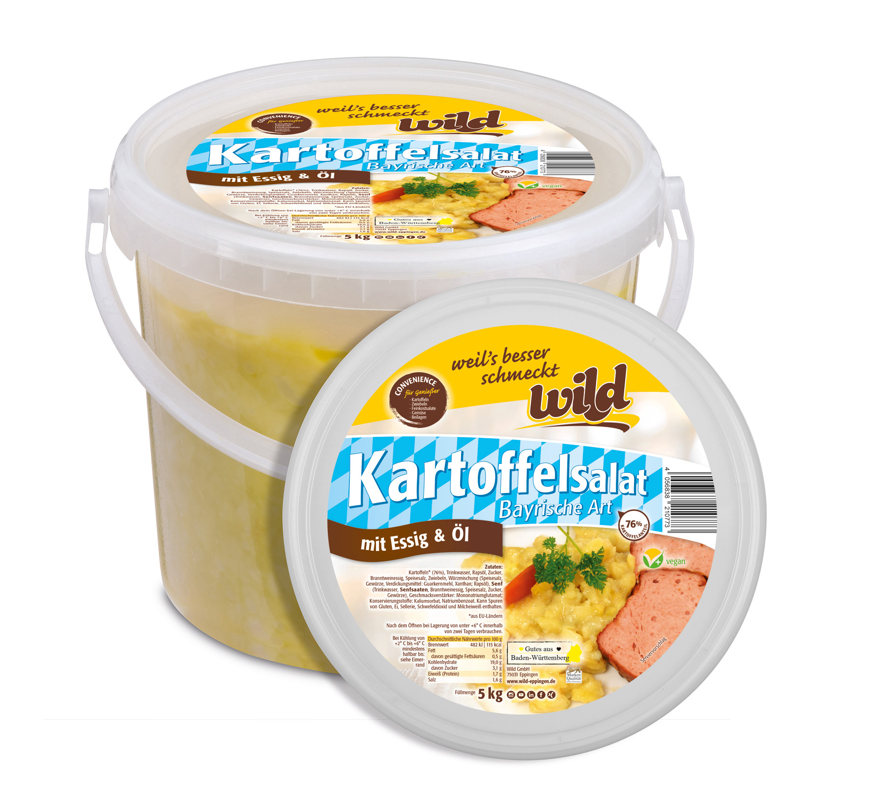Wild Salate KW31-32 Kartoffelsalat bayrische Art Wild